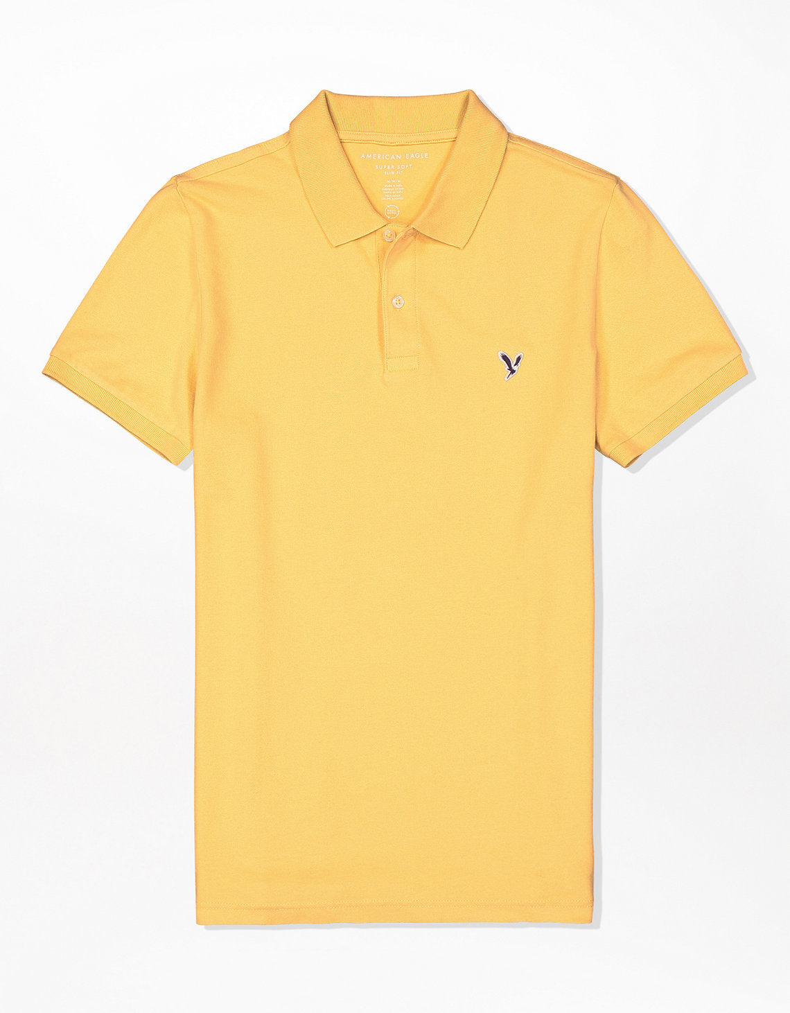 Camiseta Tipo Polo Slim Fit Ae - Amarillo 1165_9146_700_f