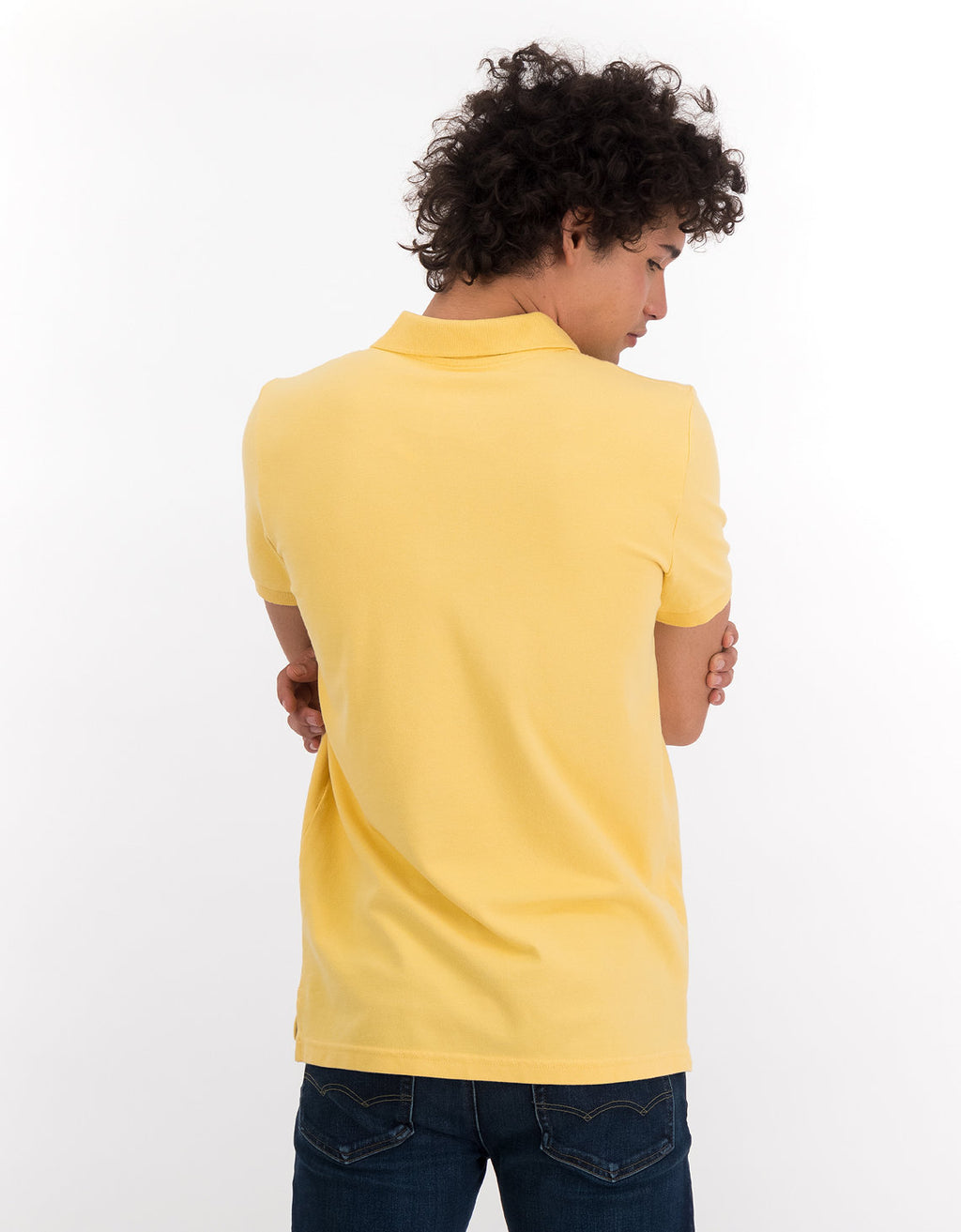 Camiseta Tipo Polo Slim Fit Ae - Amarillo 1165_9146_700_ob