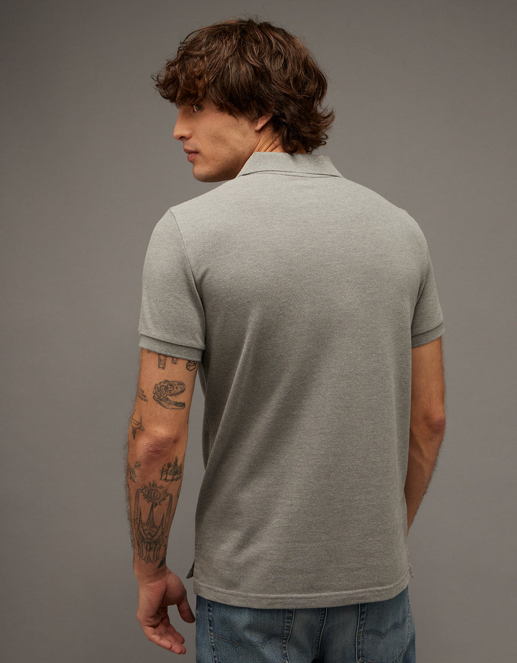 Polo Slim Fit para Hombre - Gris 1165_9147_006_ob