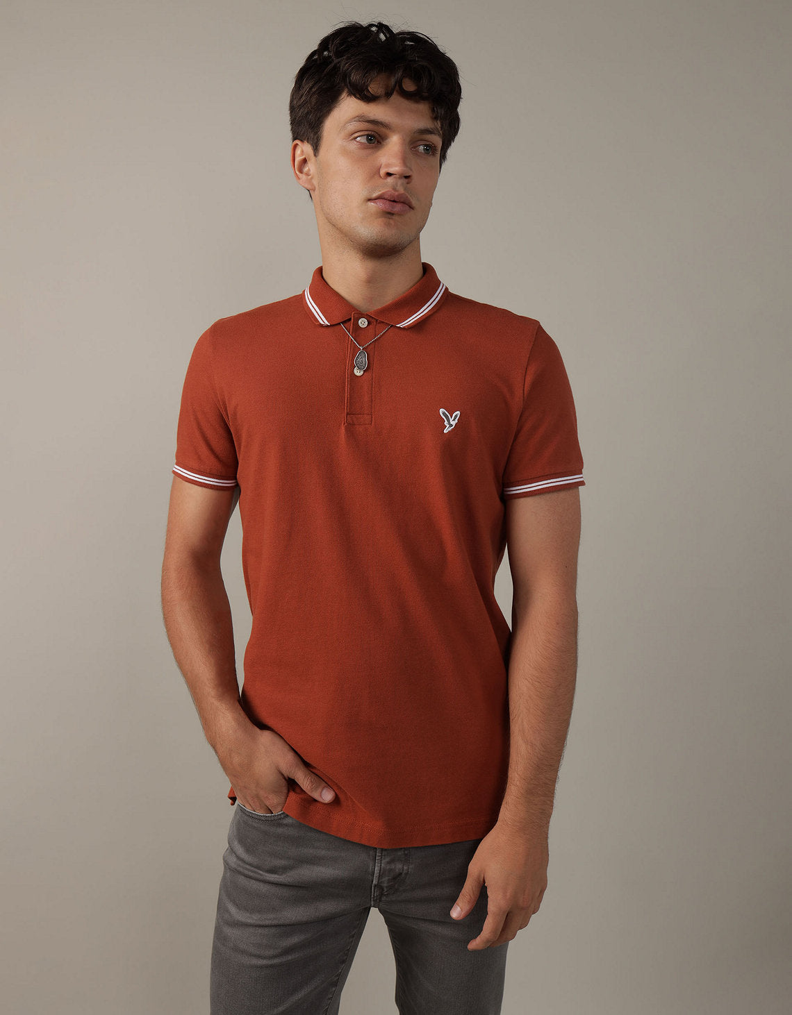 Camiseta Polo de Pique Slim Fit Ae - Generico 1165_9150_211_of