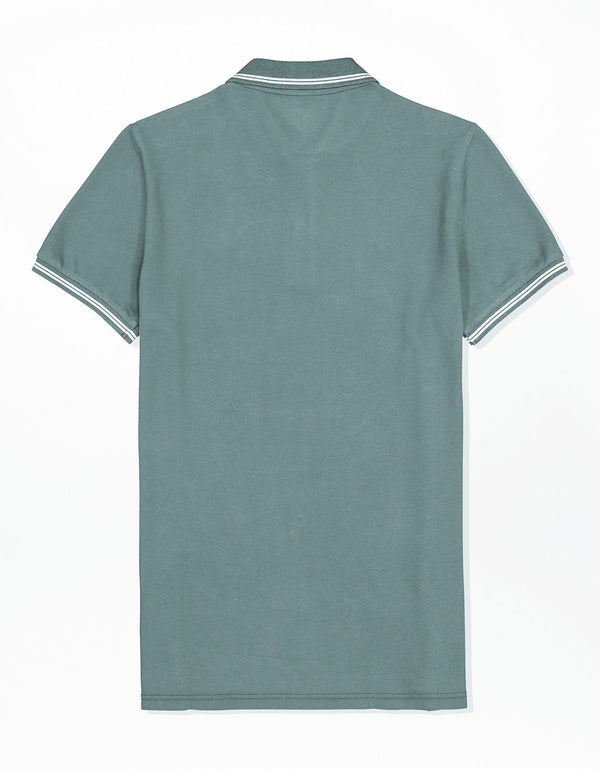 Camiseta Polo de Pique Slim Fit Ae - Verde