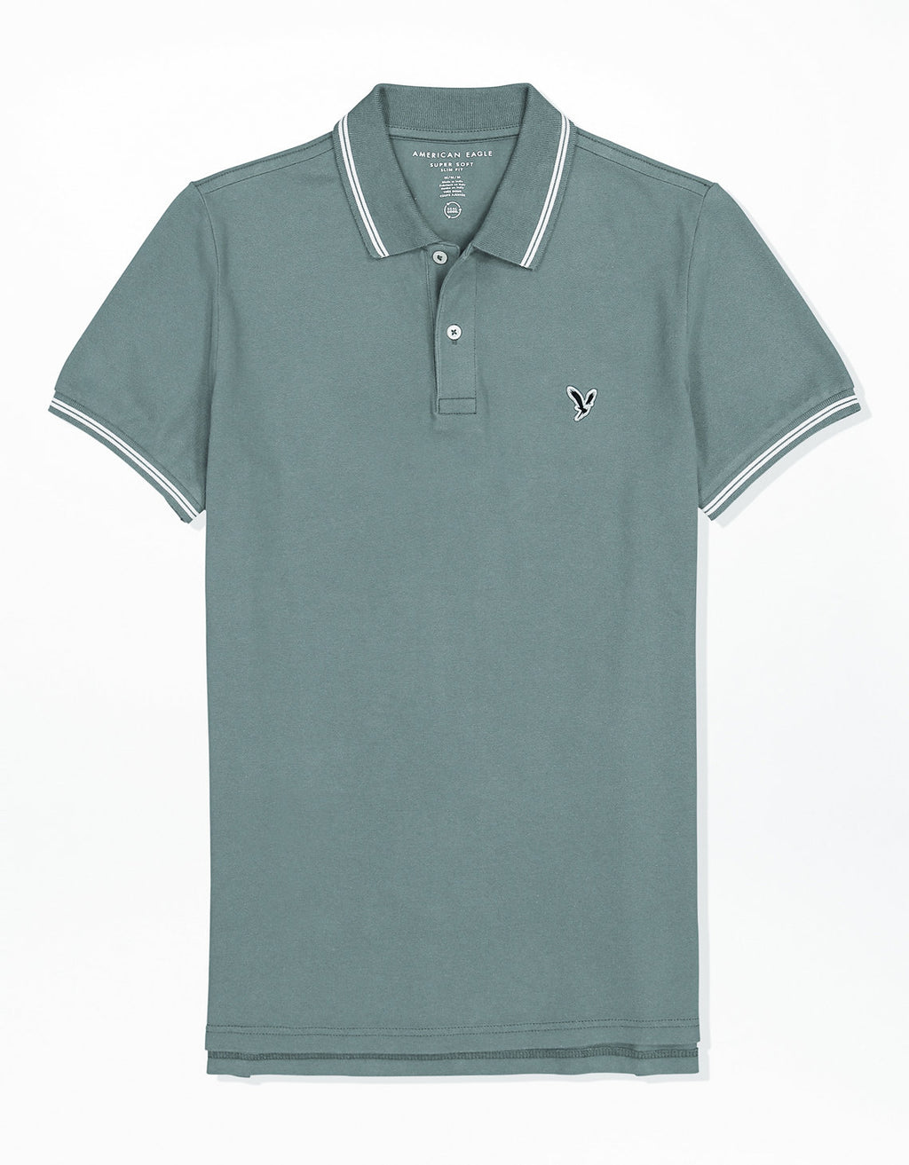 Camiseta Polo de Pique Slim Fit Ae - Verde 1165_9150_300_f