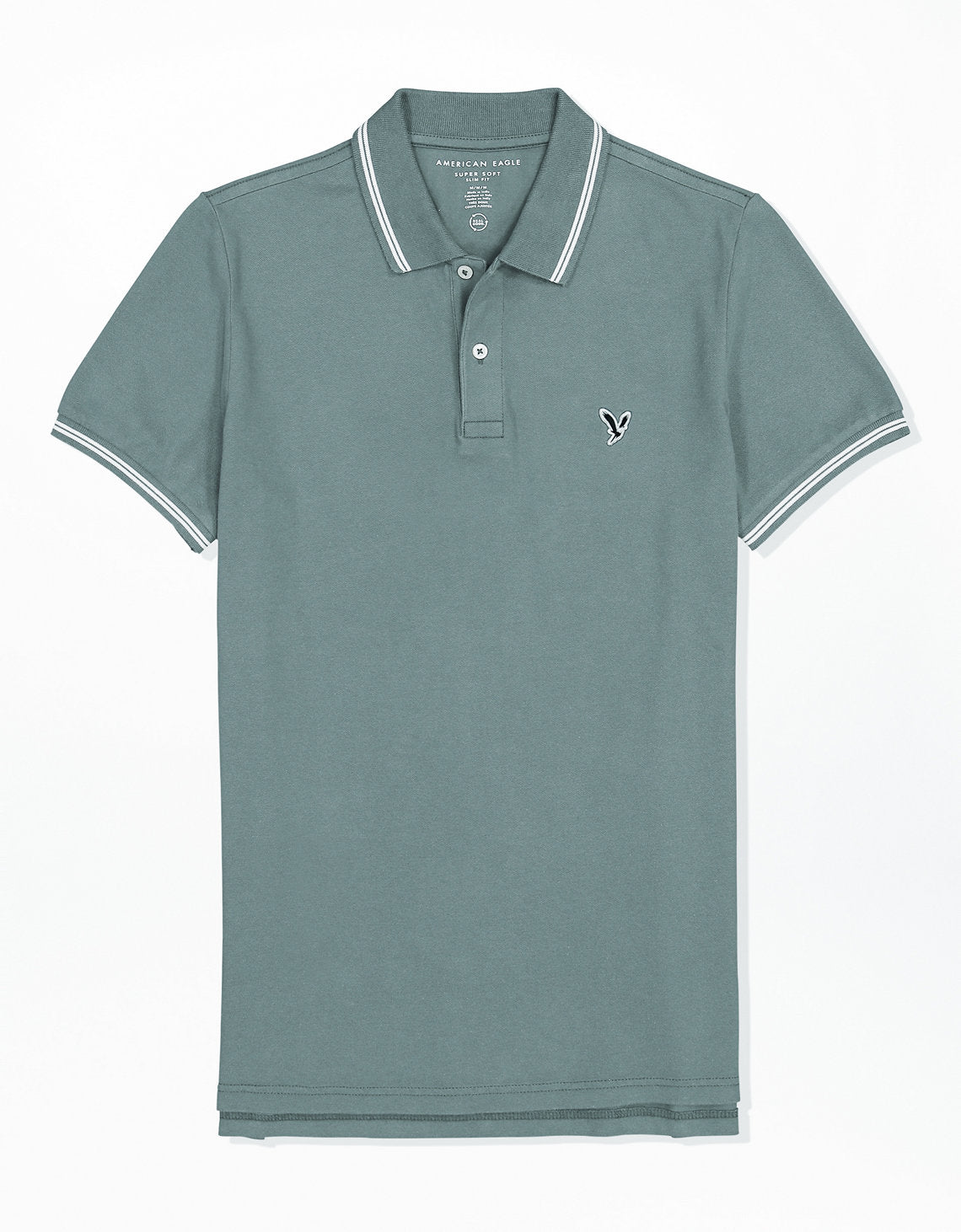 Camiseta Polo de Pique Slim Fit Ae - Verde 1165_9150_300_f