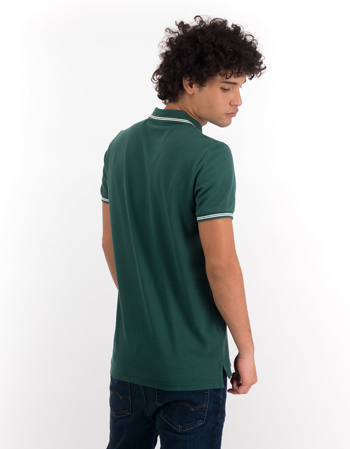Camiseta Polo de Pique Slim Fit Ae - Verde 1165_9150_300_ob