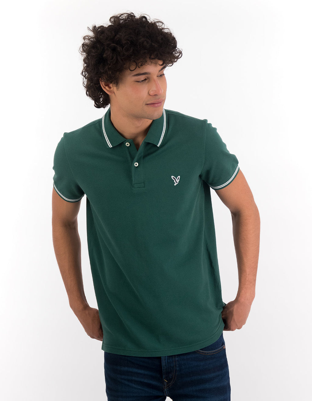 Camiseta Polo de Pique Slim Fit Ae - Verde 1165_9150_300_of