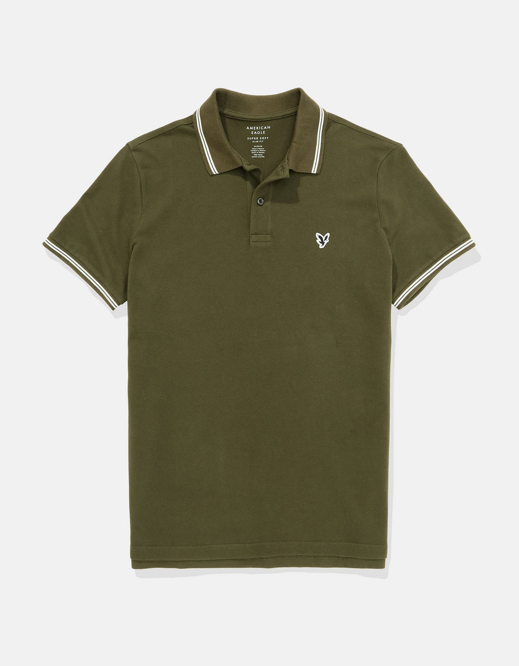 Camiseta Polo de Pique Slim Fit Ae - Verde 1165_9150_329_f