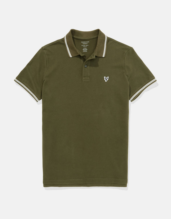 Camiseta Polo de Pique Slim Fit Ae - Verde