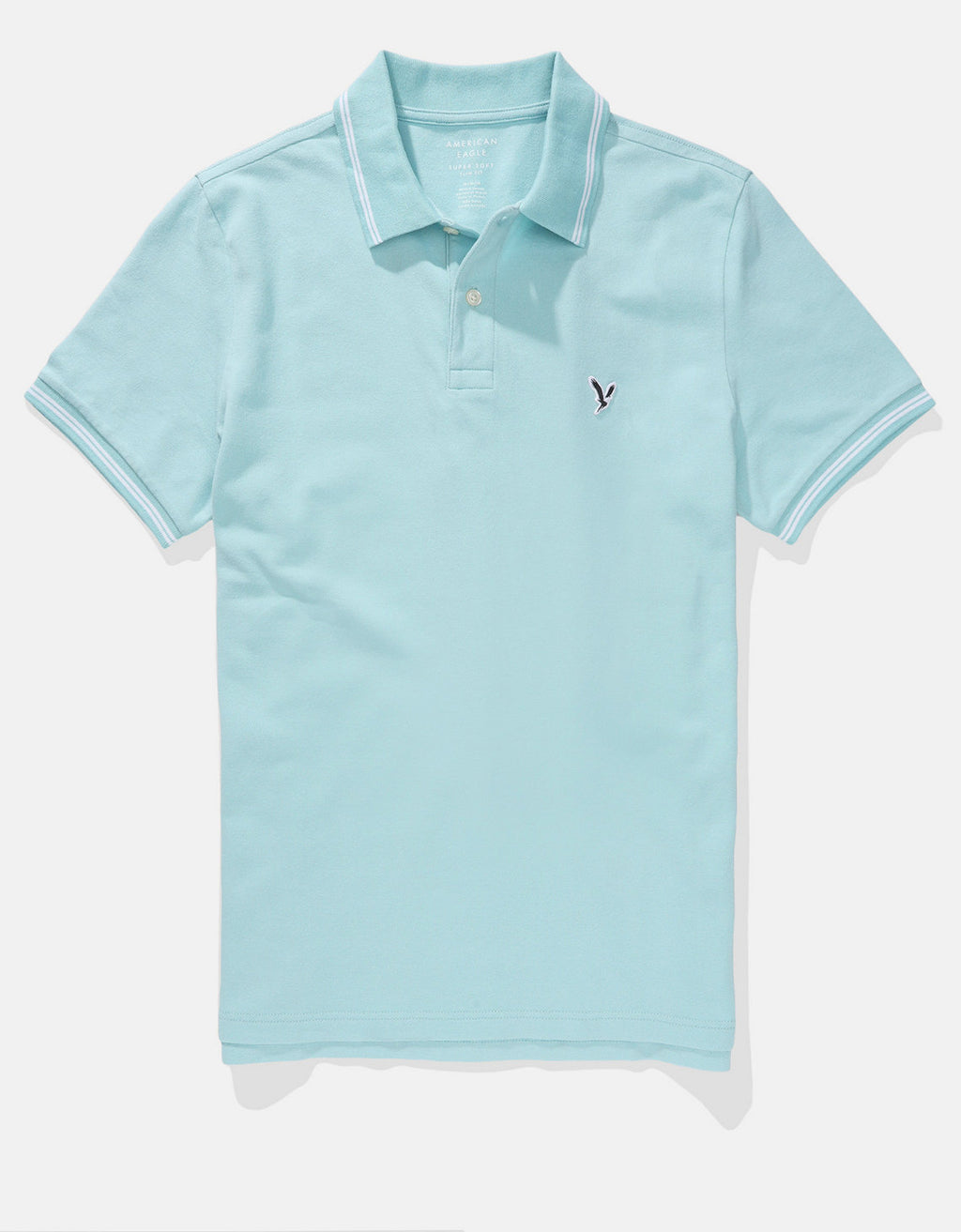 Camiseta Polo de Pique Slim Fit Ae - Azul 1165_9150_440_f