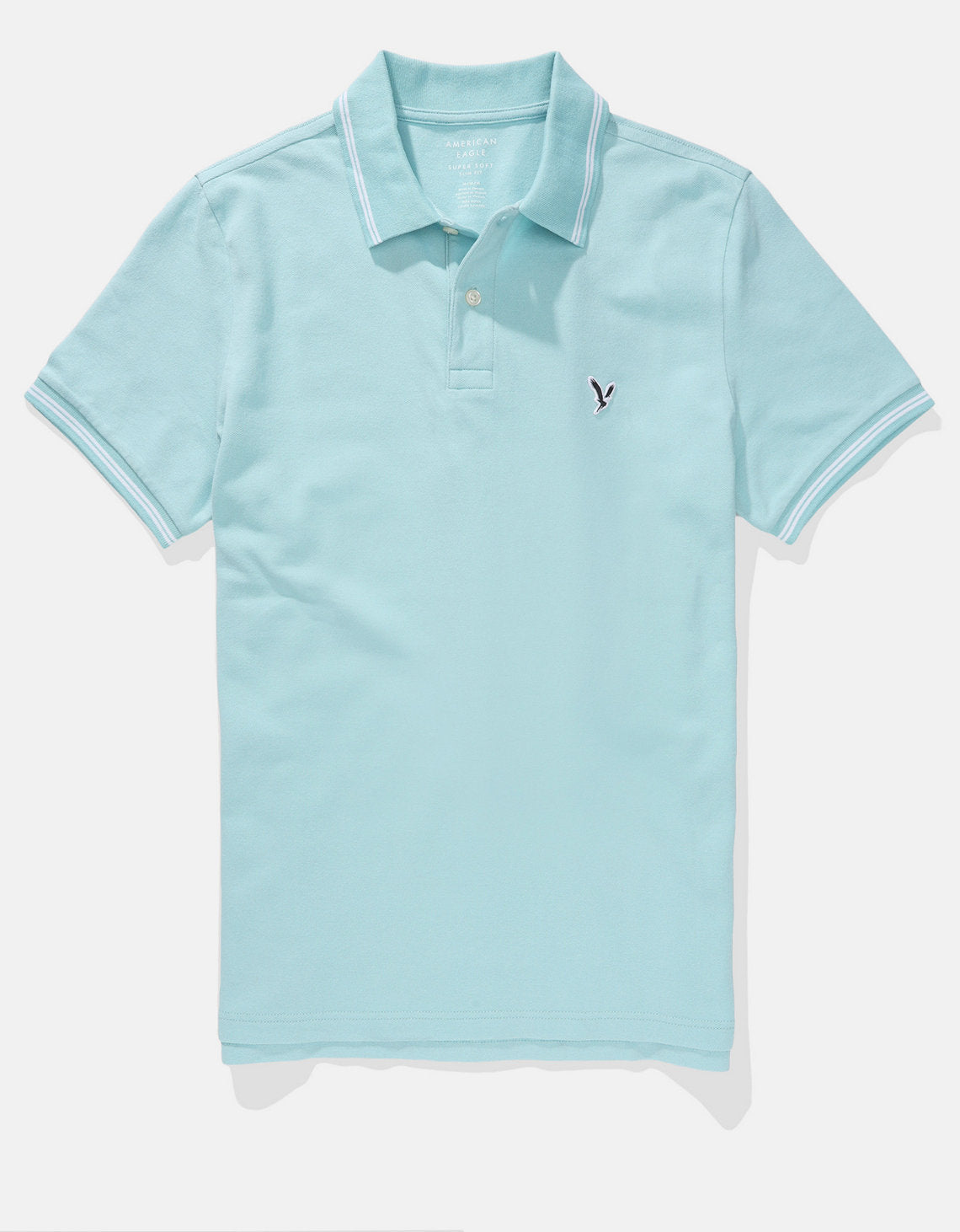 Camiseta Polo de Pique Slim Fit Ae - Azul 1165_9150_440_f