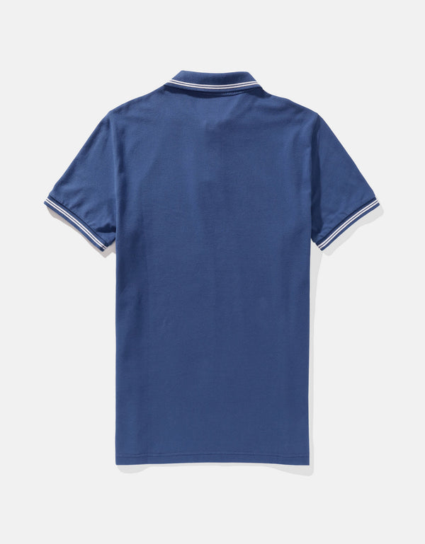 Camiseta Polo de Pique Slim Fit Ae - Azul