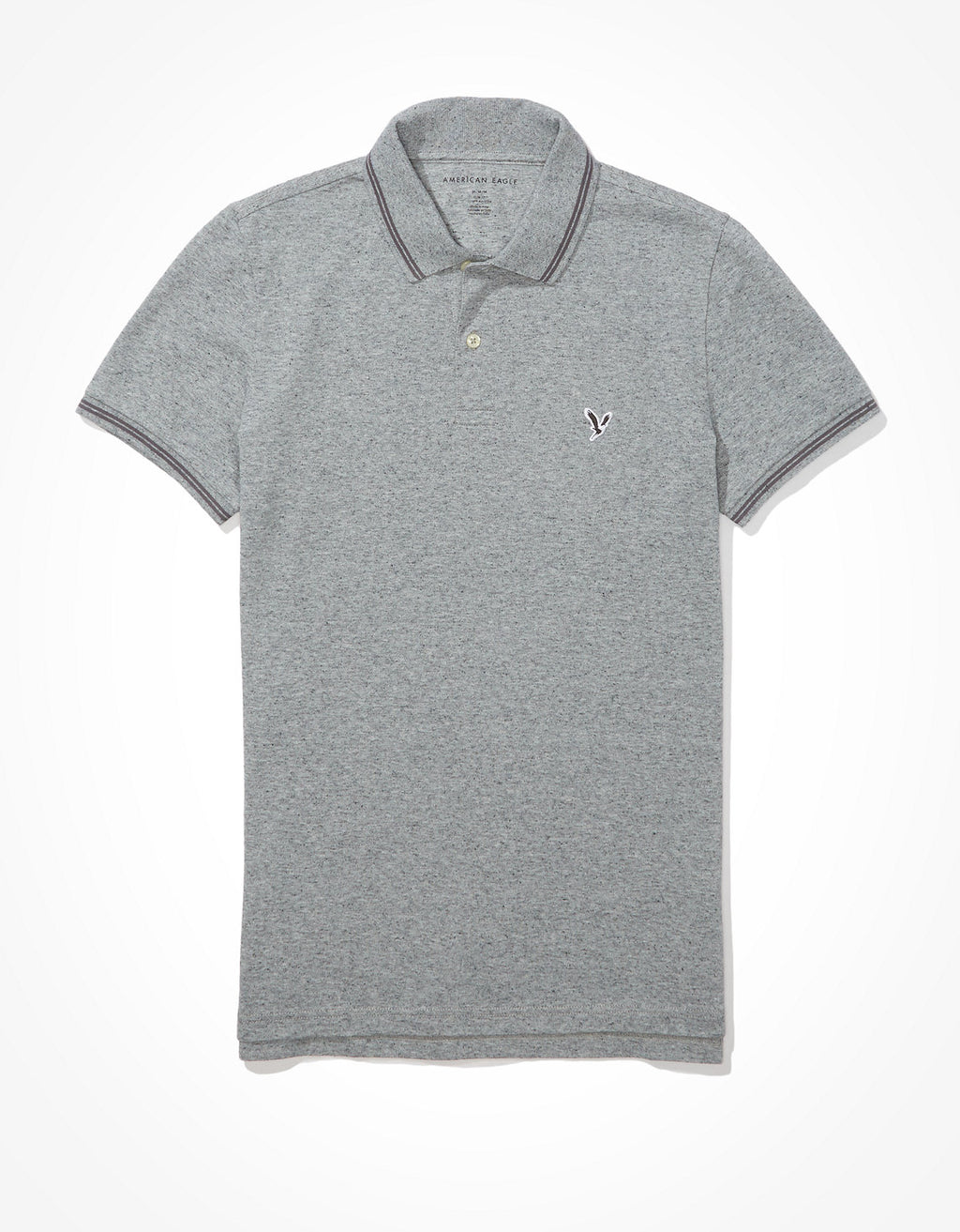 Camiseta Tipo Polo Slim Fit Ae - Gris 1165_9151_006_f