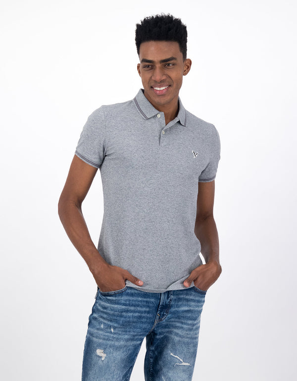 Camiseta Tipo Polo Slim Fit Ae - Gris