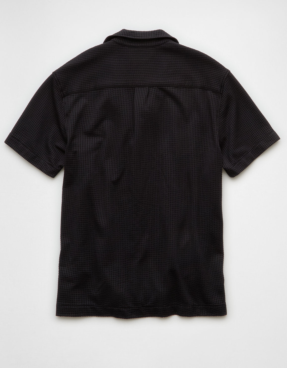 Camisa de campamento abotonada de seersucker Ae. - Negro 1174_4351_001_b