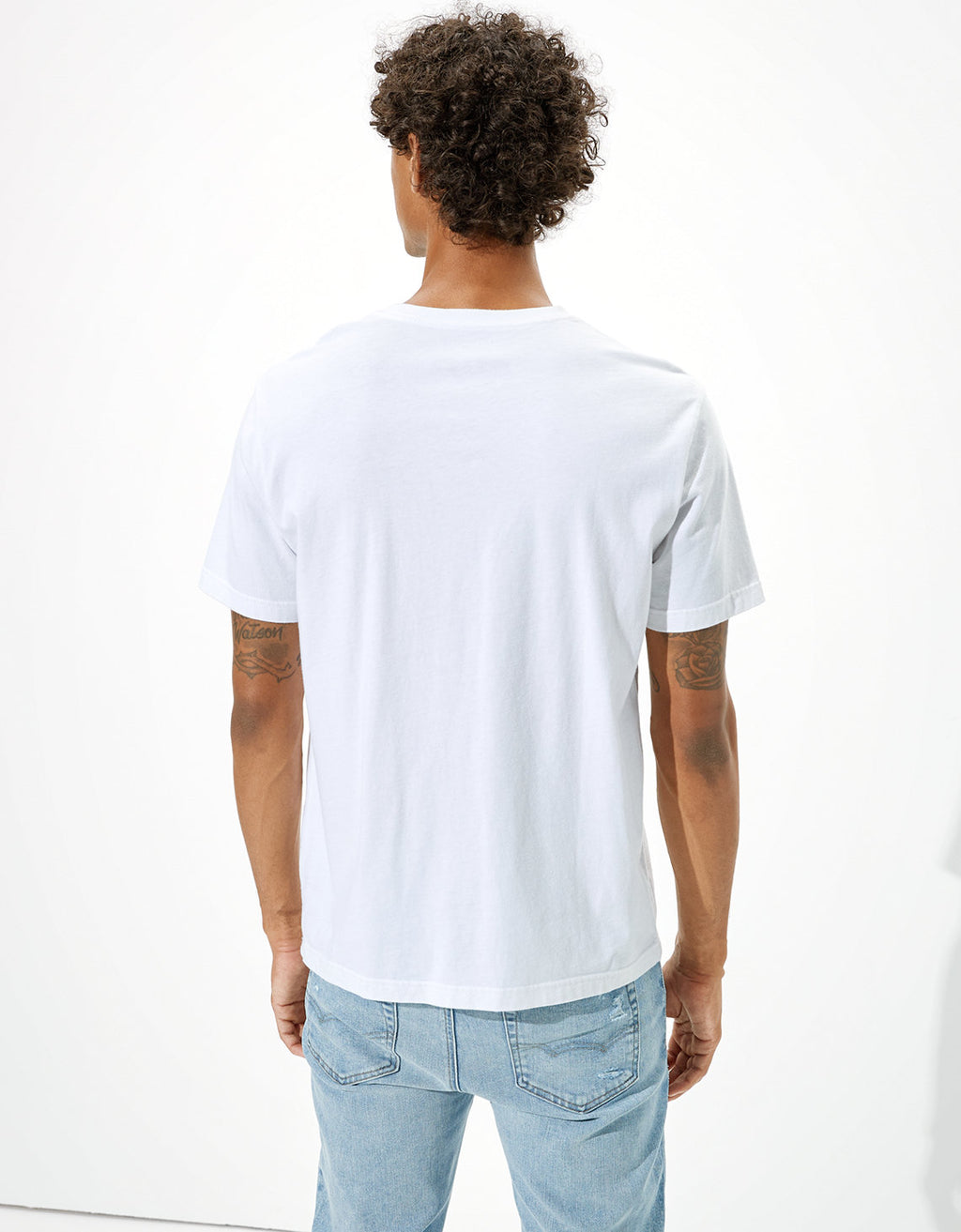 Camiseta Ae súper suave, cuello V - Blanco 1177_1541_100_ob