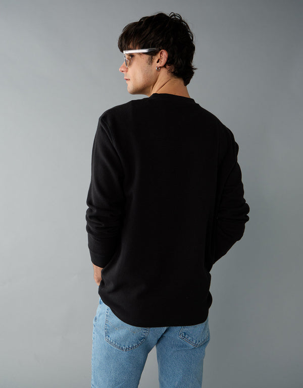 Camiseta Thermal Manga Larga Ae - Negro