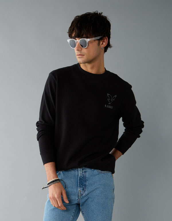 Camiseta Thermal Manga Larga Ae - Negro
