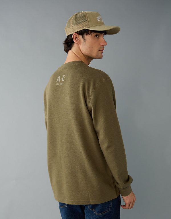 Camiseta Thermal Manga Larga Ae - Verde