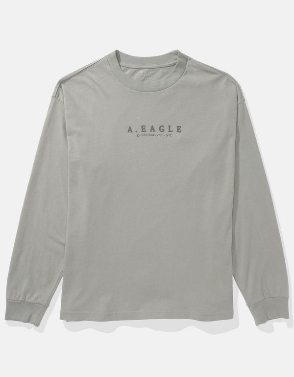 Camiseta gráfica de manga larga AE Super Soft - Gris