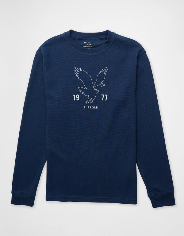 Camiseta Térmica de Manga Larga Ae - Azul