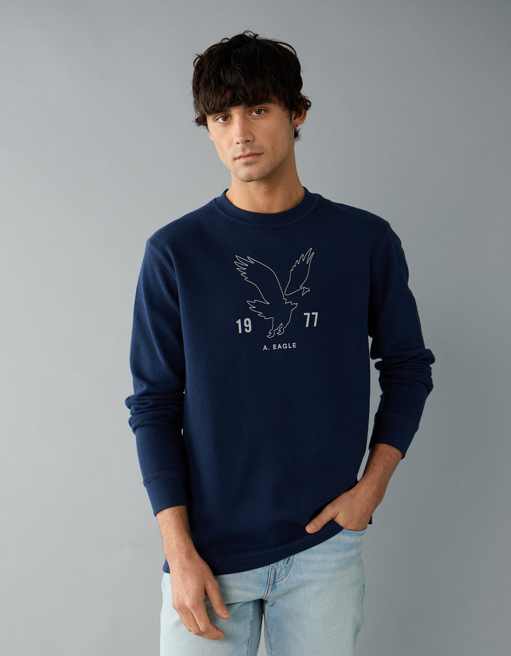 Camiseta Térmica de Manga Larga Ae - Azul 1182_4817_405_of
