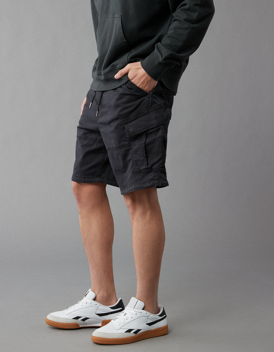 Bermuda AE Flex Lived-in Slim tipo Cargo - Gris 1184_7690_024_os