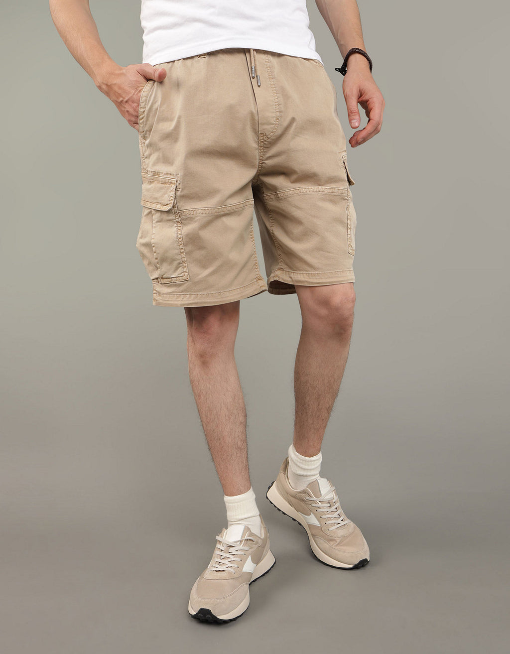Bermuda AE Flex Lived-in Slim tipo Cargo - Caqui 1184_7690_273_of