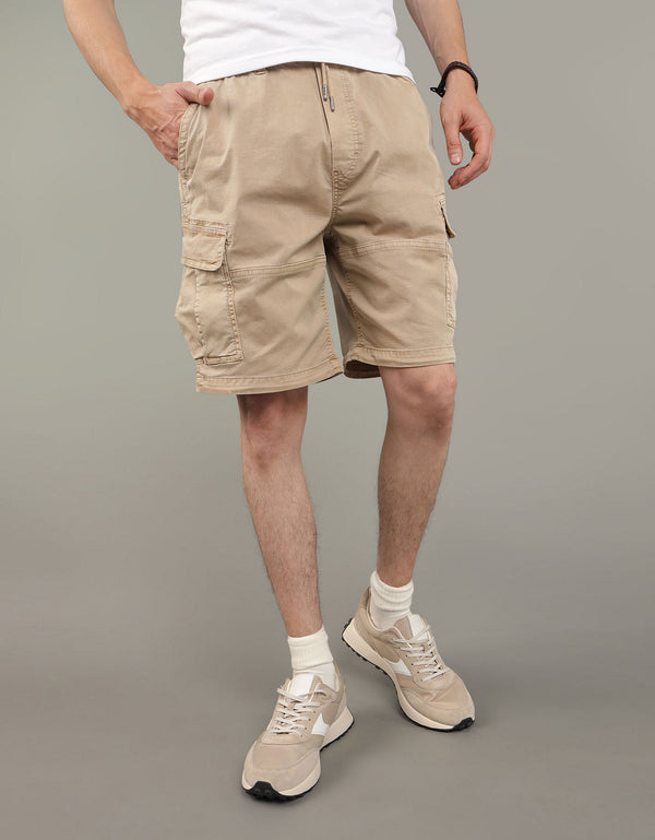Bermuda AE Flex Lived-in Slim tipo Cargo - Caqui