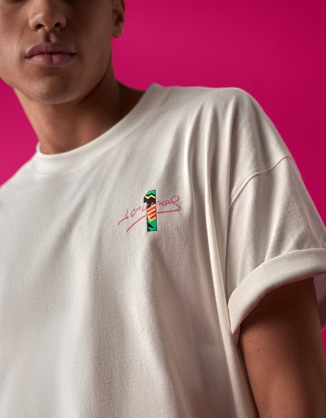 Camiseta gráfica Ae x Jorge Campos - Blanco 1187_5806_100_d1