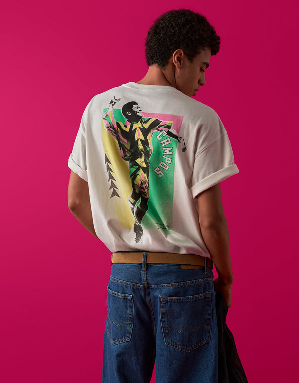 Camiseta gráfica Ae x Jorge Campos - Blanco