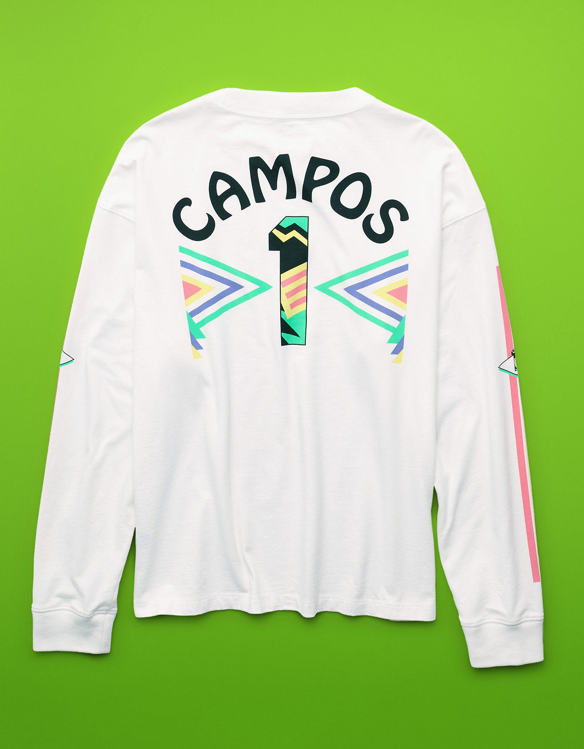Camiseta gráfica de manga larga Ae x Jorge Campos - Blanco 1187_5810_100_b