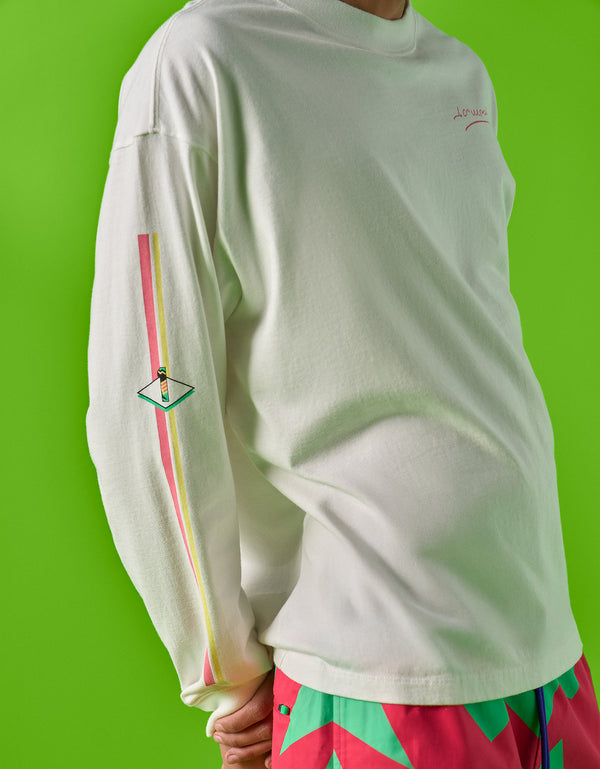 Camiseta gráfica de manga larga Ae x Jorge Campos - Blanco