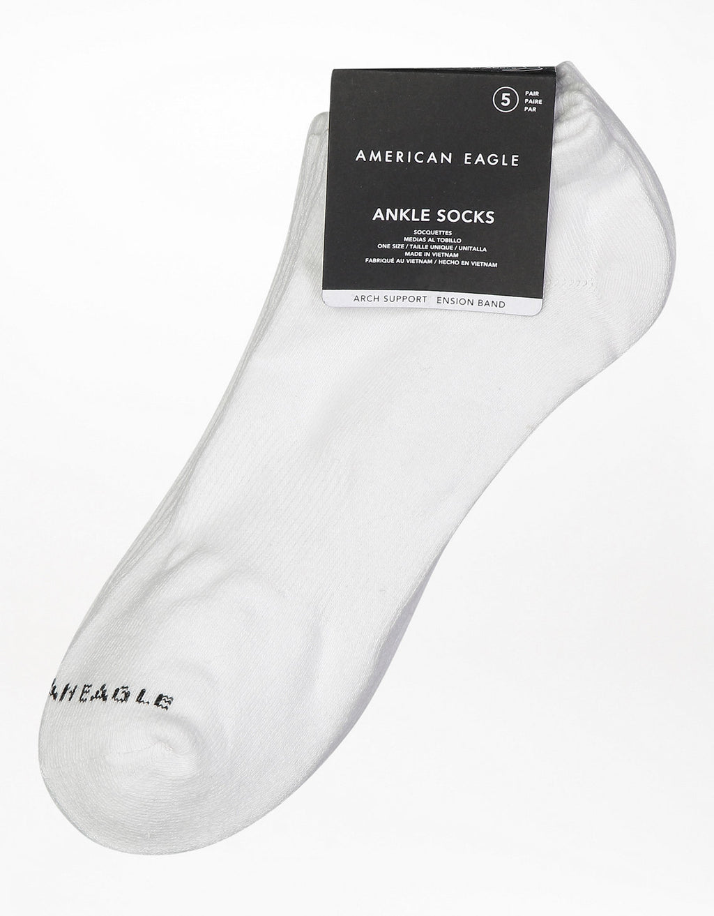 Pack de 5 medias tobilleras Aeo  - Blanco 1225_2864_100_b