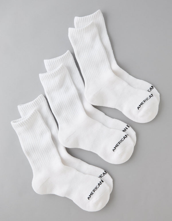 Calcetines tripack Ae Crew - Blanco