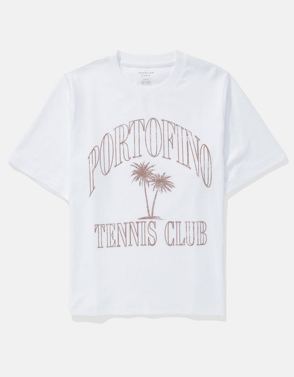 Camiseta gráfica de destino Oversized de Ae - Blanco