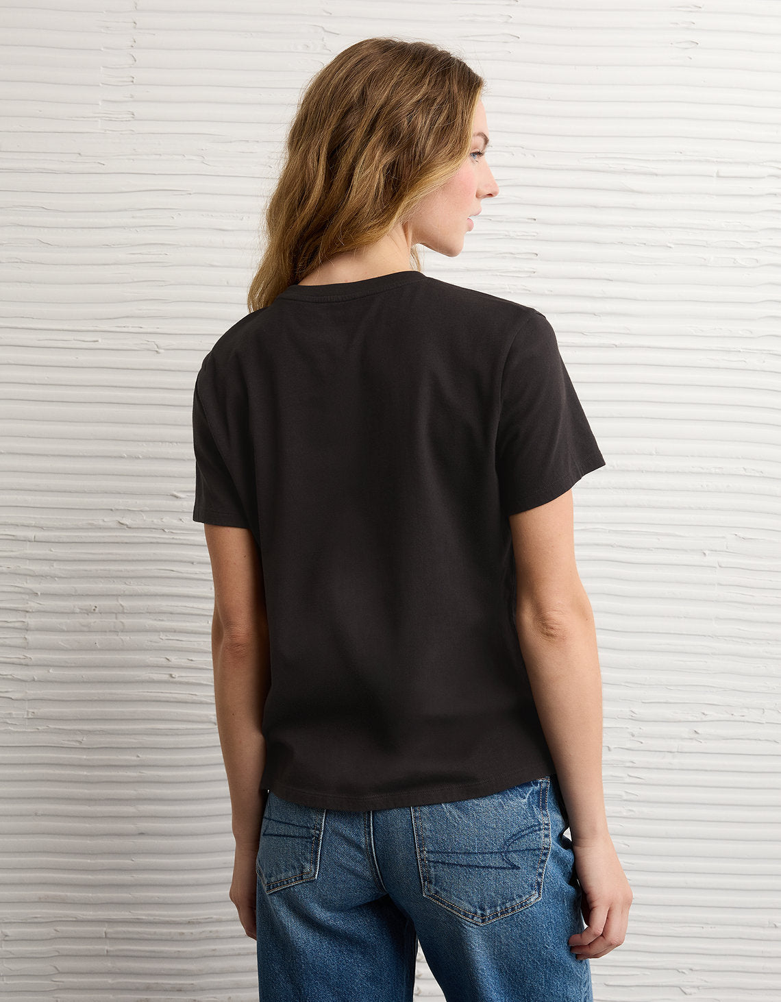 Camiseta con Gráfico Ae - Negro Decolorado 1305_1537_094_ob