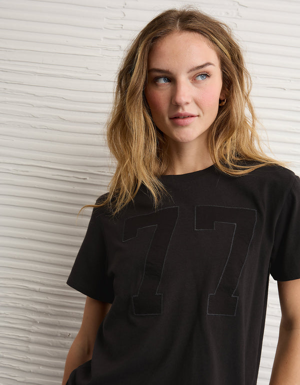 Camiseta con Gráfico Ae - Negro Decolorado