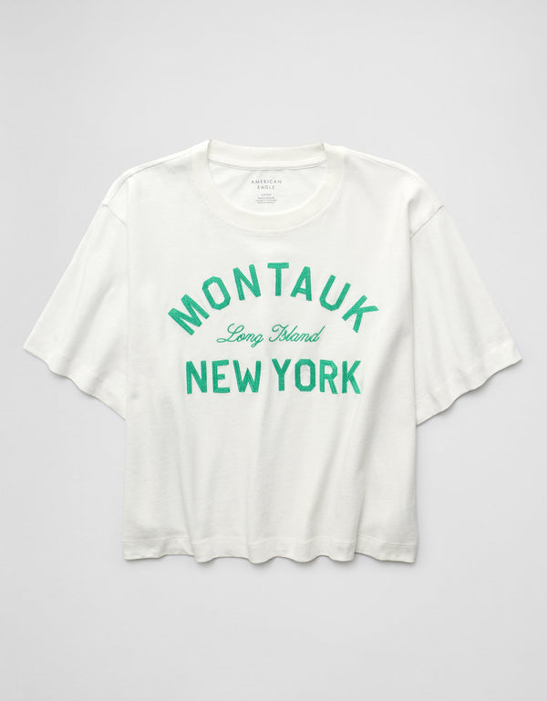 Camiseta Gráfica tipo Boxy Ae - Blanco