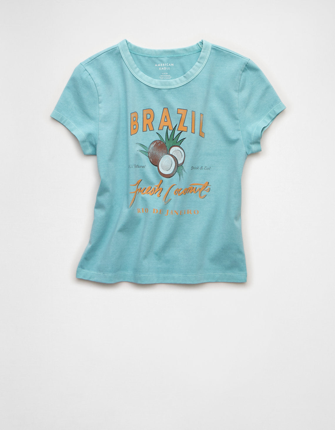 Camiseta gráfica ajustada y recortada de Ae - Azul 1307_1609_272_f