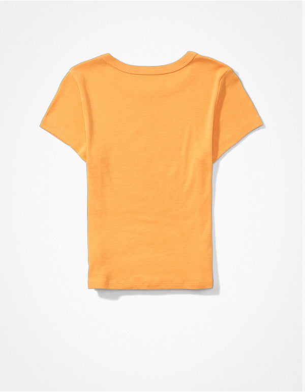 Polera AE cropped Hey Baby - Naranja