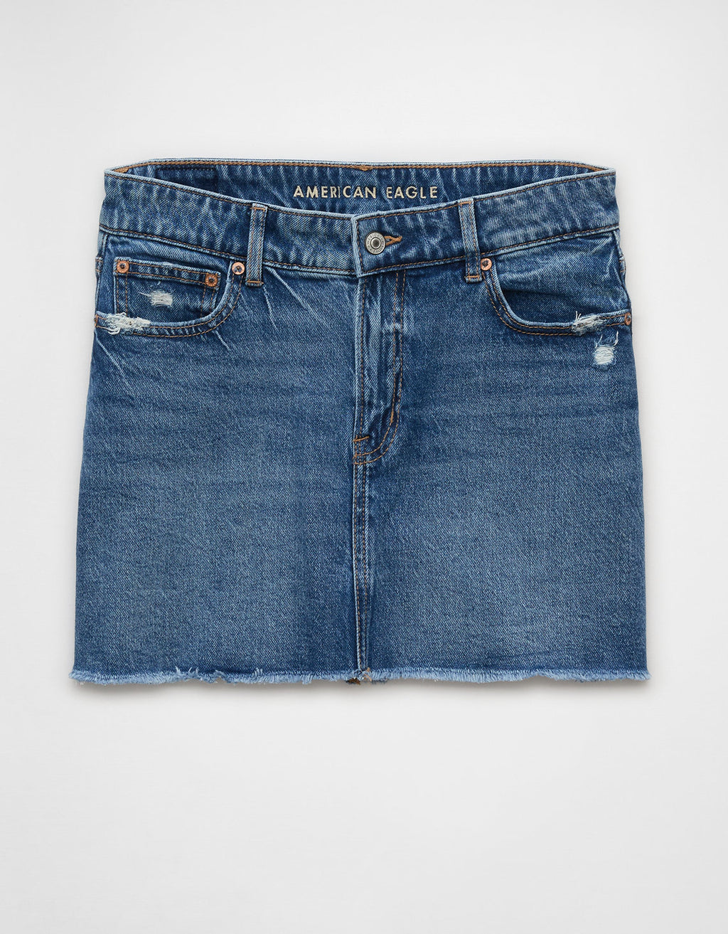 Falda en Denim mini perfecta de cintura alta AE Stretch - Generico 1313_5095_489_f