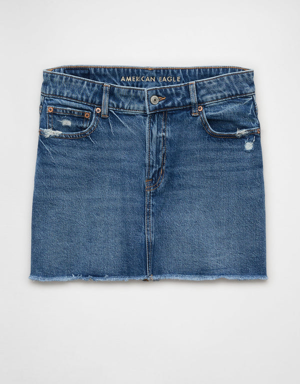 Falda en Denim mini perfecta de cintura alta AE Stretch - Generico