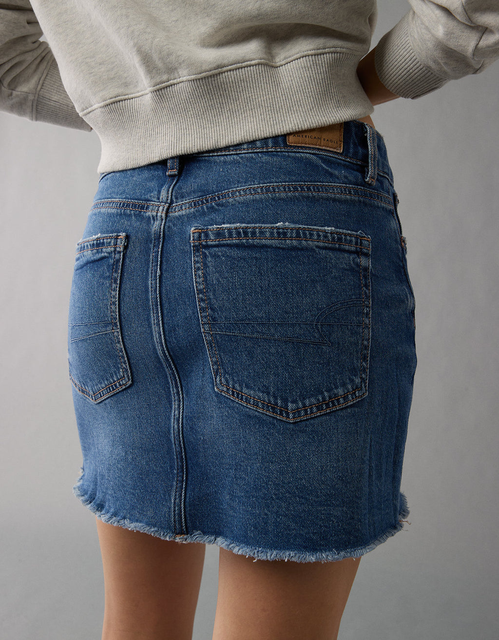 Falda en Denim mini perfecta de cintura alta AE Stretch - Generico 1313_5095_489_ob