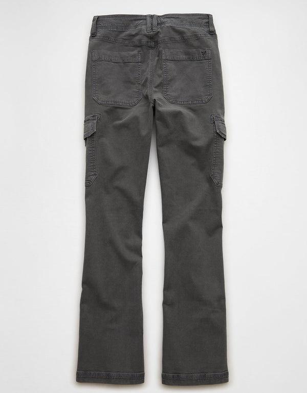 Pantalón Tipo Cargo con corte en Bota Mujer AE - Gris