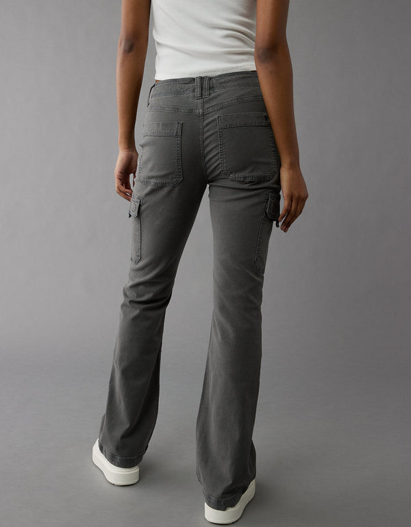 Pantalón Tipo Cargo con corte en Bota Mujer AE - Gris