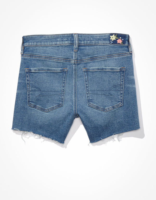 Short AE Ne(x)t Level Denim Midi de tiro bajo - Azul