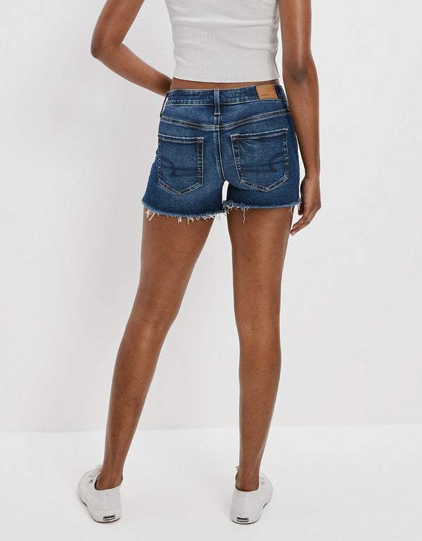 Short Ae midi de mezclilla elástica - Azul