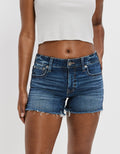 Short Ae midi de mezclilla elástica - Azul 1332_7491_913_of