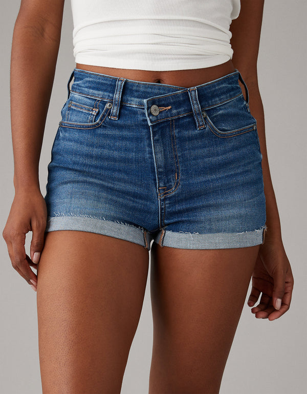 Short Tiro Alto Mujer AE - Azul