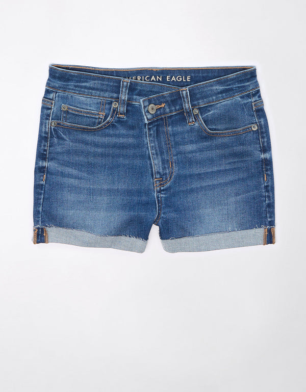 Short Tiro Alto Mujer AE - Azul