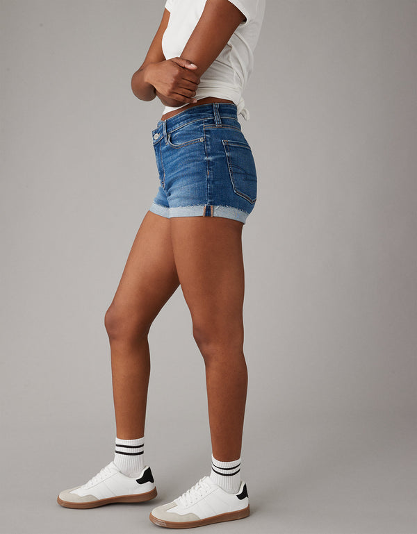 Short Tiro Alto Mujer AE - Azul